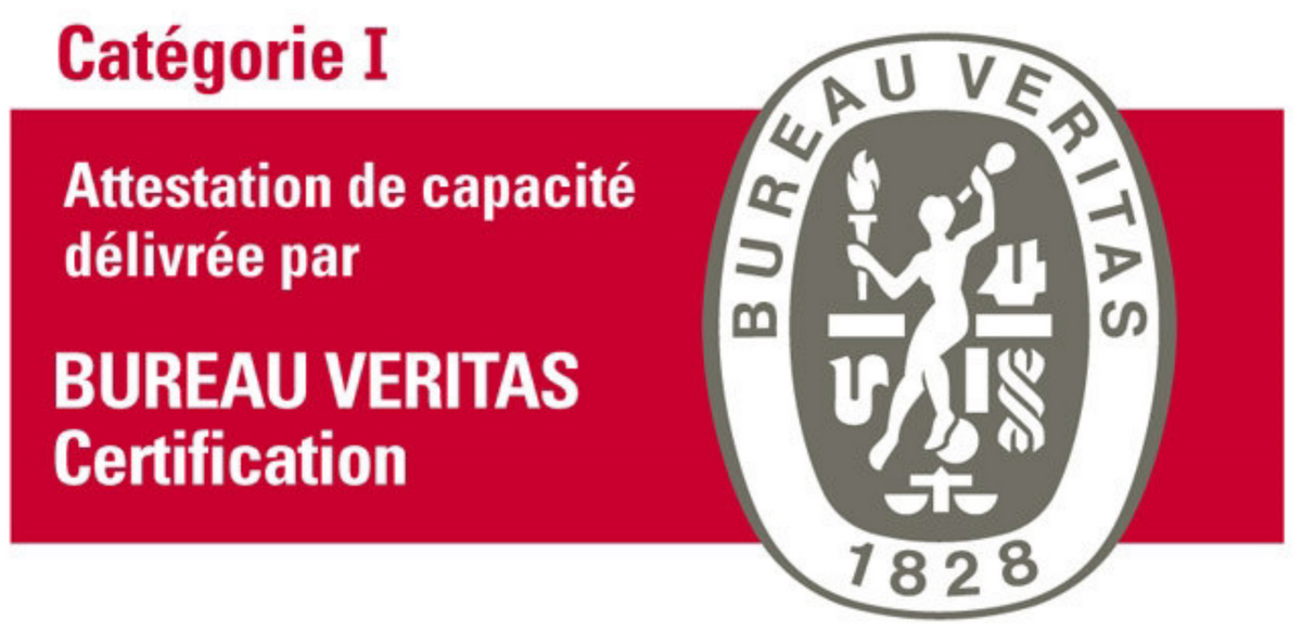 Attestation de capacité Catégorie I fluides frigorigènes délivrée par Bureau Veritas